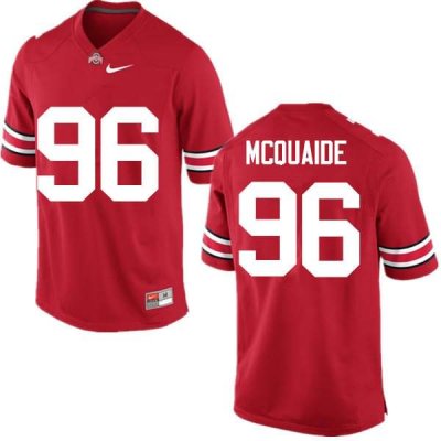 Men's Ohio State Buckeyes #96 Jake McQuaide Red Nike NCAA College Football Jersey September XWQ0444GO